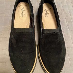 Clarks Collection Suede Wedge Shoes